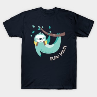 Lazy Sloth Slow Down T-Shirt
